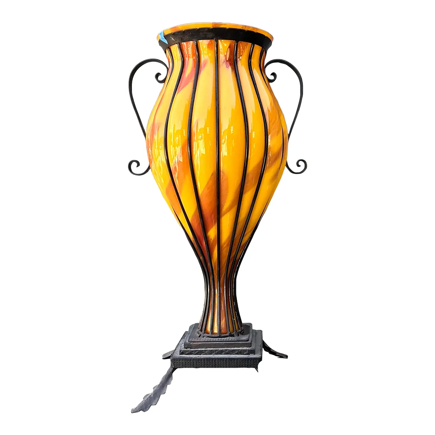 Vintage Blown Glass Urn