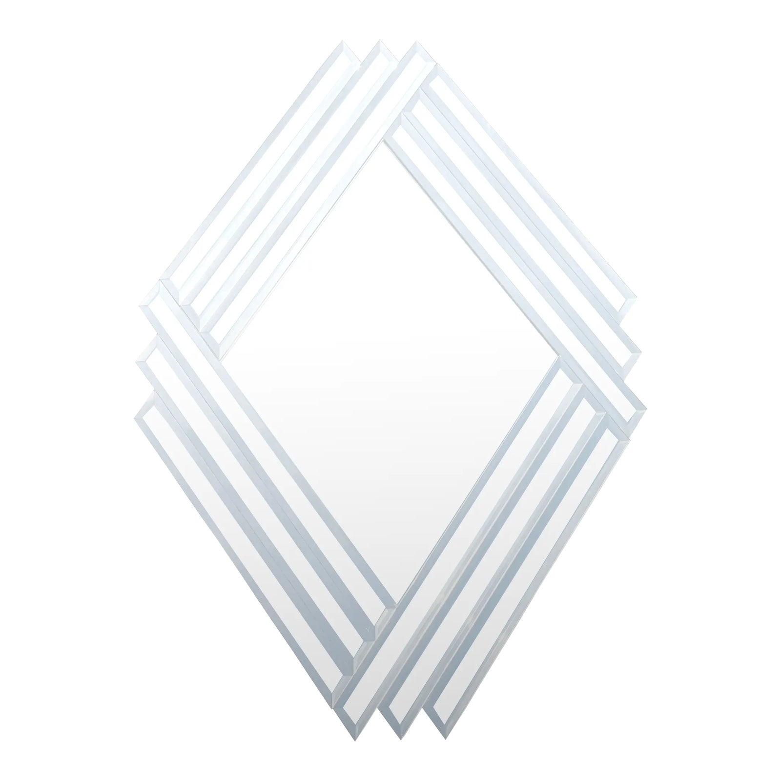 Vintage Boho 1980s Beveled Triangle Mirror