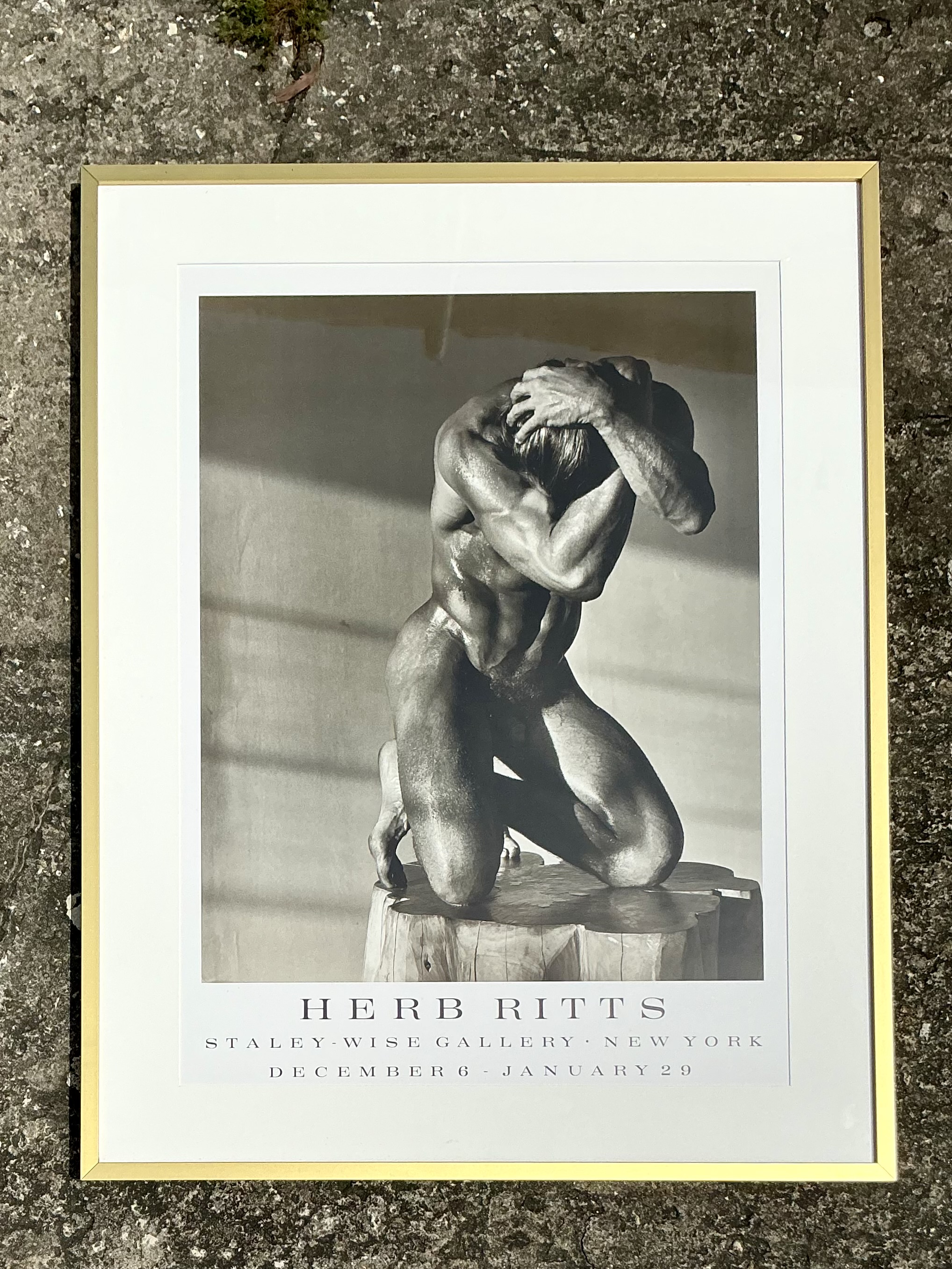 Vintage Boho 1980s Herb Ritts Poster - Side view