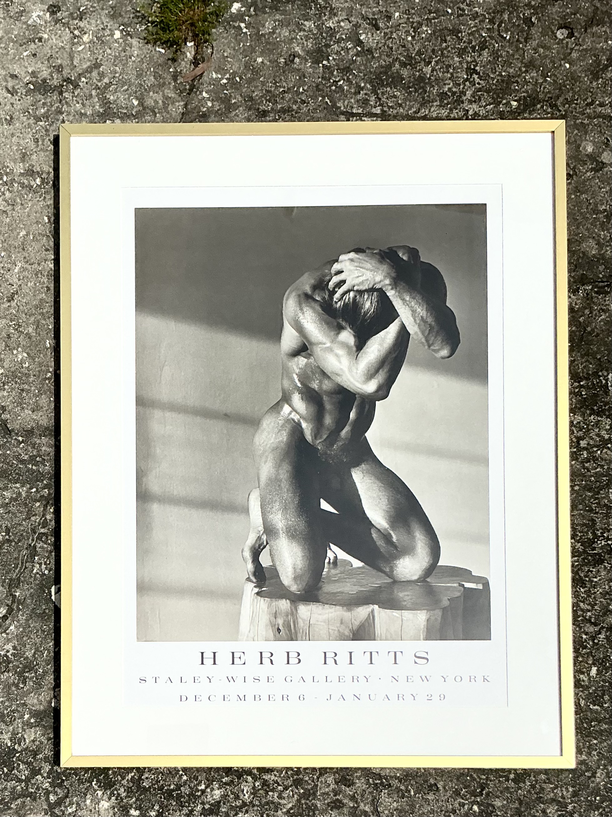Vintage Boho 1980s Herb Ritts Poster - Top view