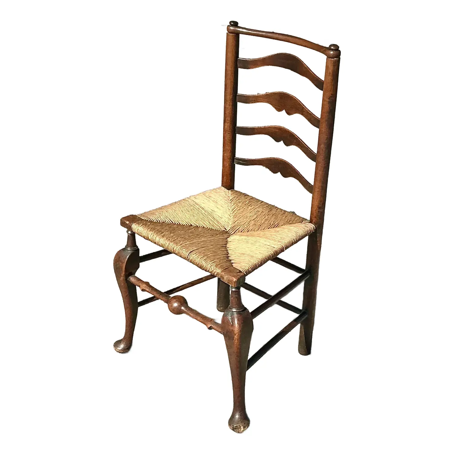 Vintage Boho 19th Century Ladderback Chair