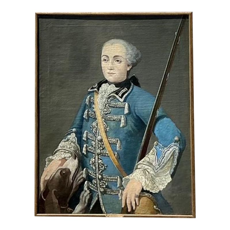 Vintage Boho 19th Century Original Oil Portrait of General