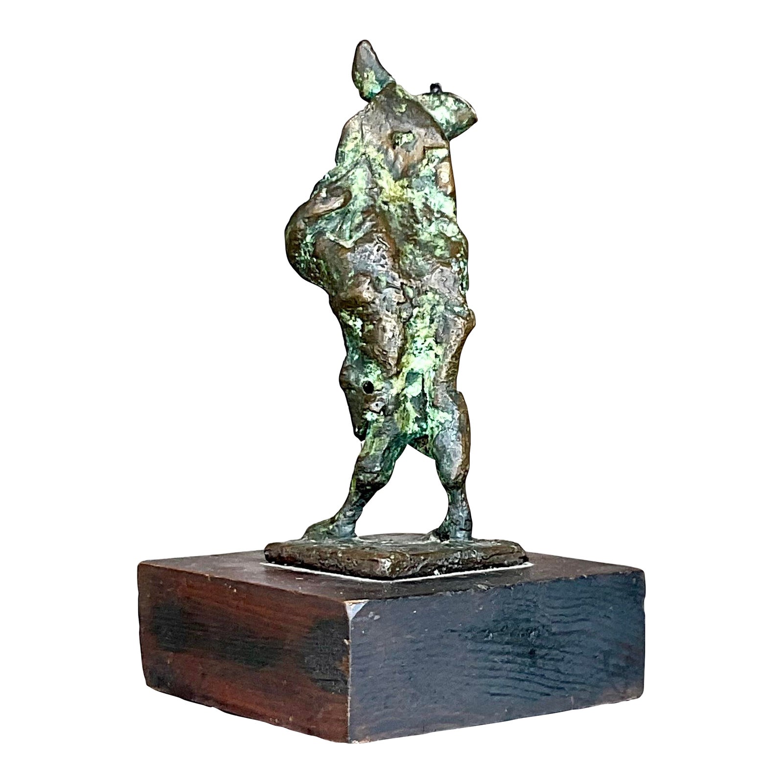 Vintage Boho Abstract Bronze Sculpture - Detail view