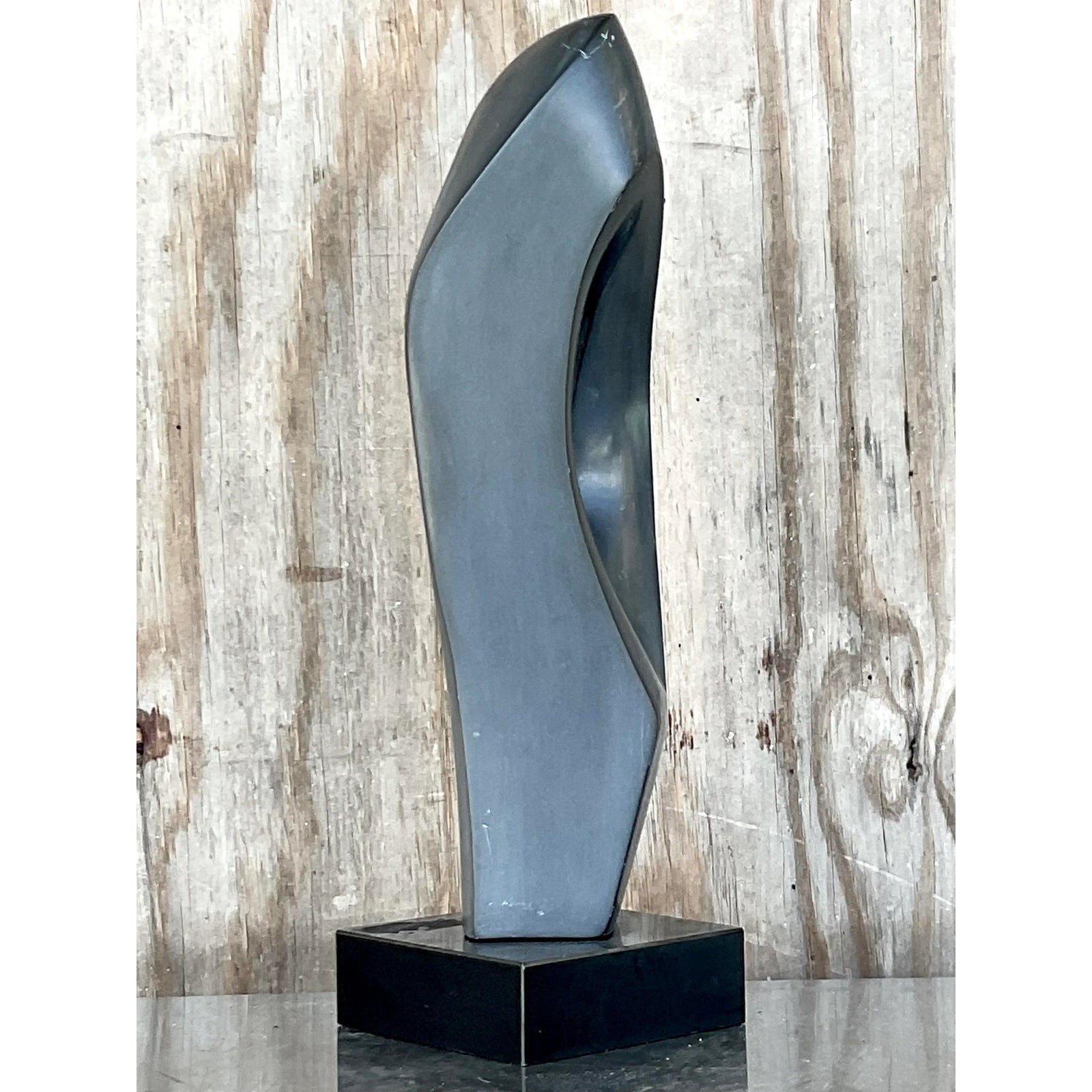 Vintage Boho Abstract Granite Sculpture - Top view