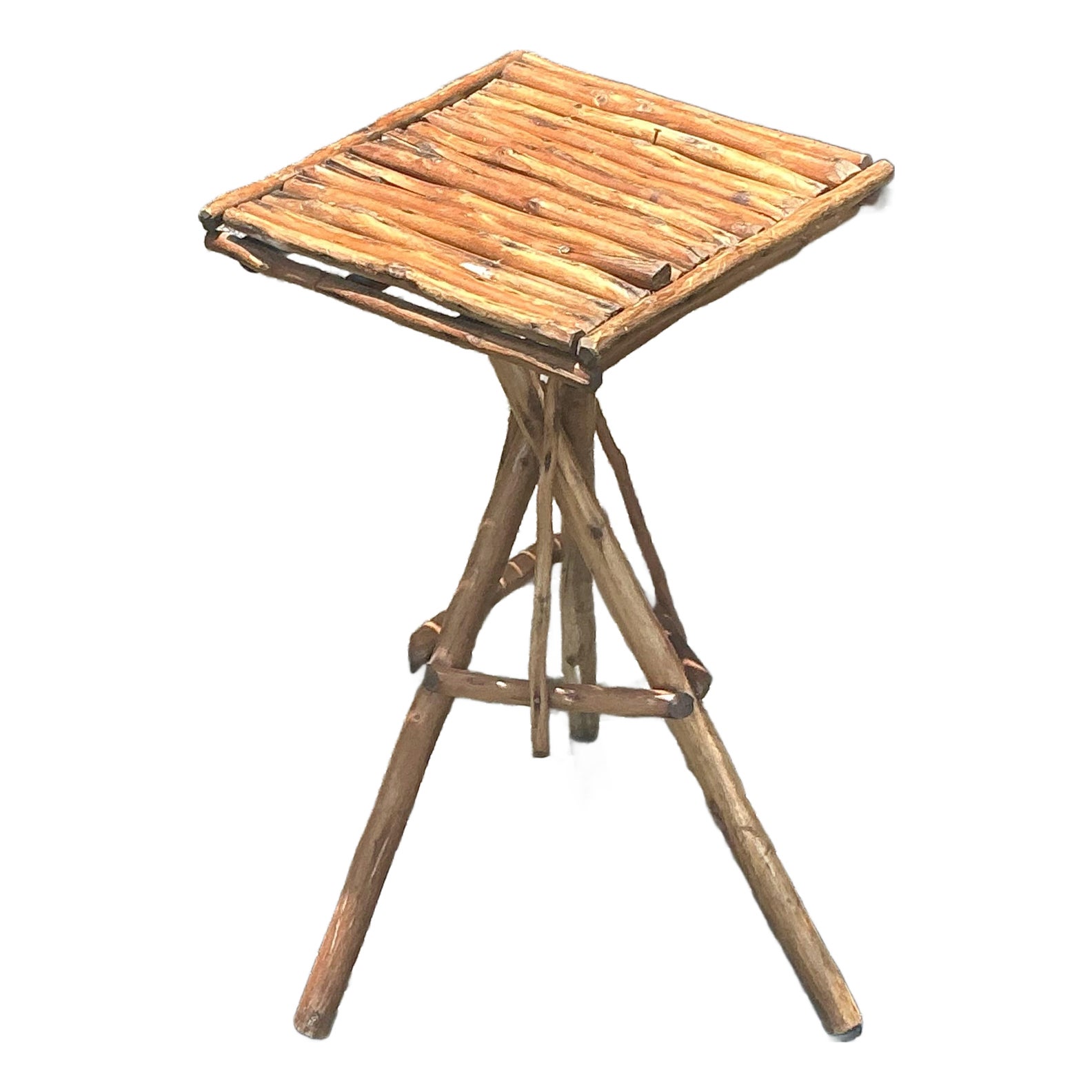 Vintage Boho Adirondack Twig Table - Top view
