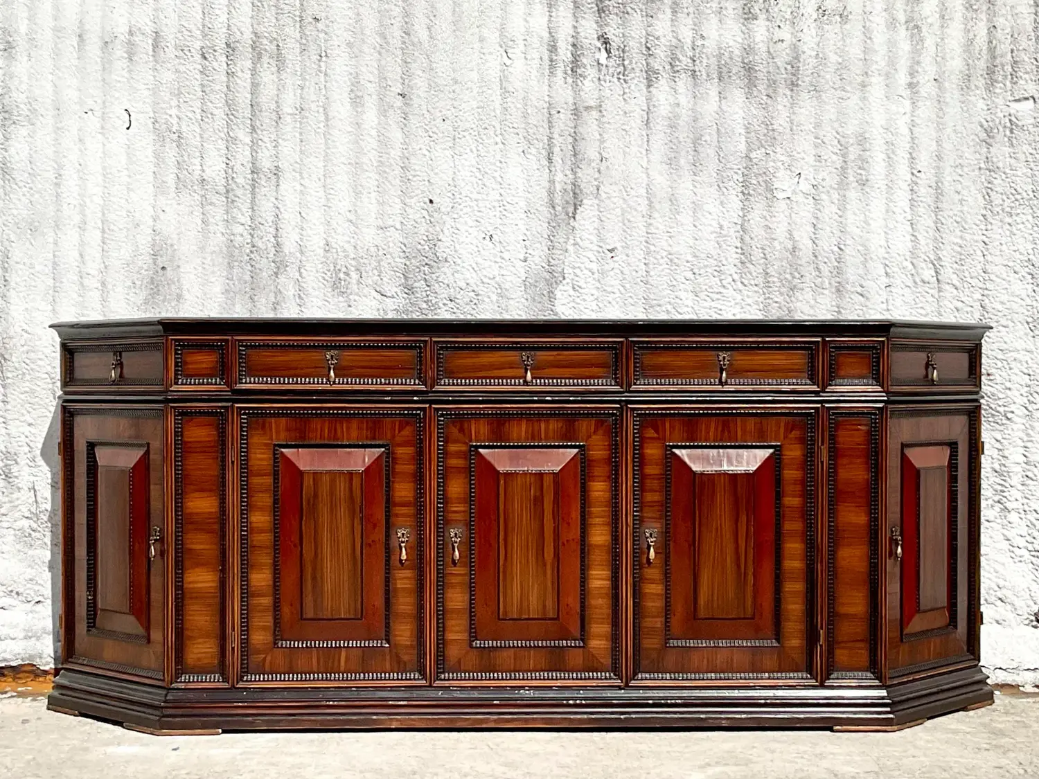Vintage Boho Alphonso Marina Paneled Credenza - Side view
