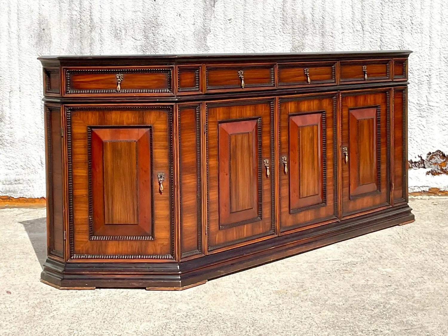 Vintage Boho Alphonso Marina Paneled Credenza - Back view