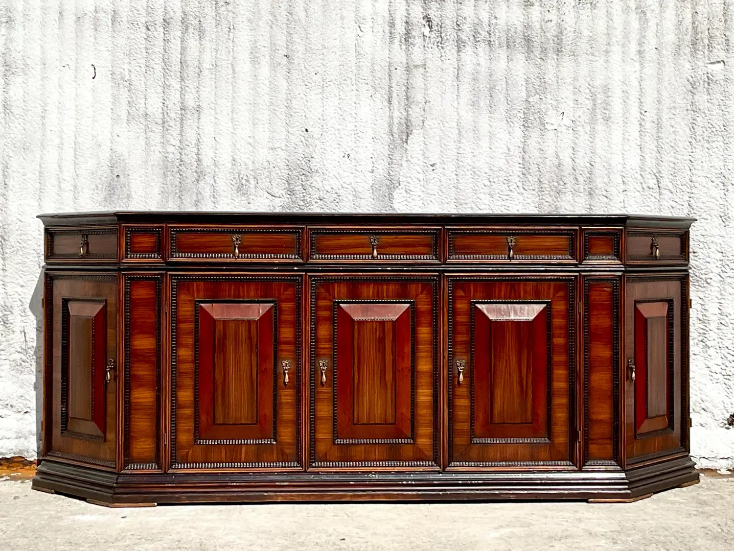 Vintage Boho Alphonso Marina Paneled Credenza - Top view