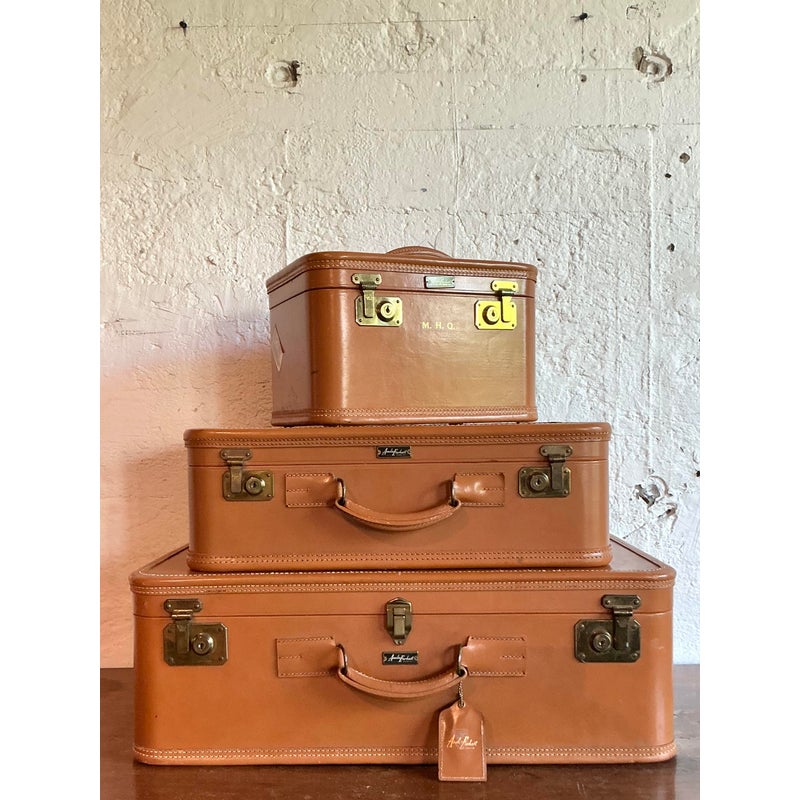 Vintage Boho Amelia Earhart Luggage Set - Side view