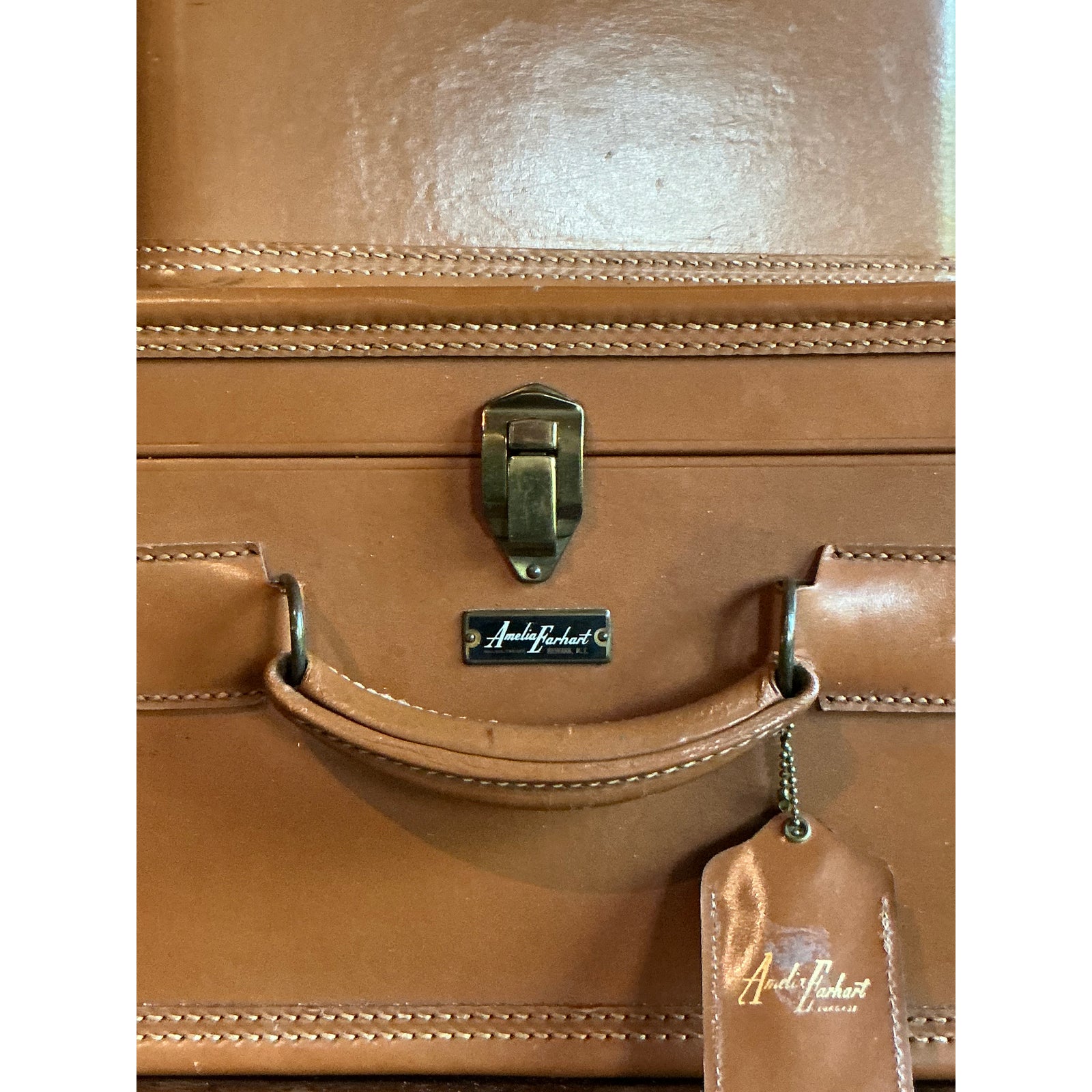 Vintage Boho Amelia Earhart Luggage Set - Top view