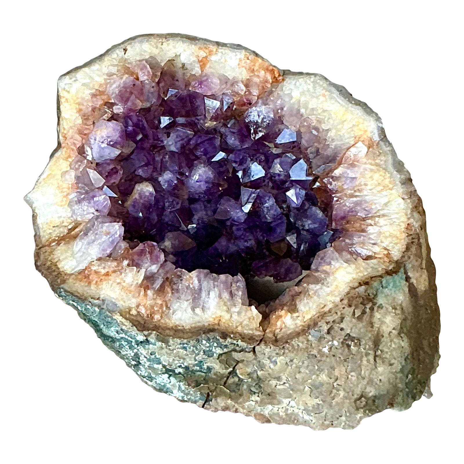 Vintage Boho Amethyst Geode - Back view