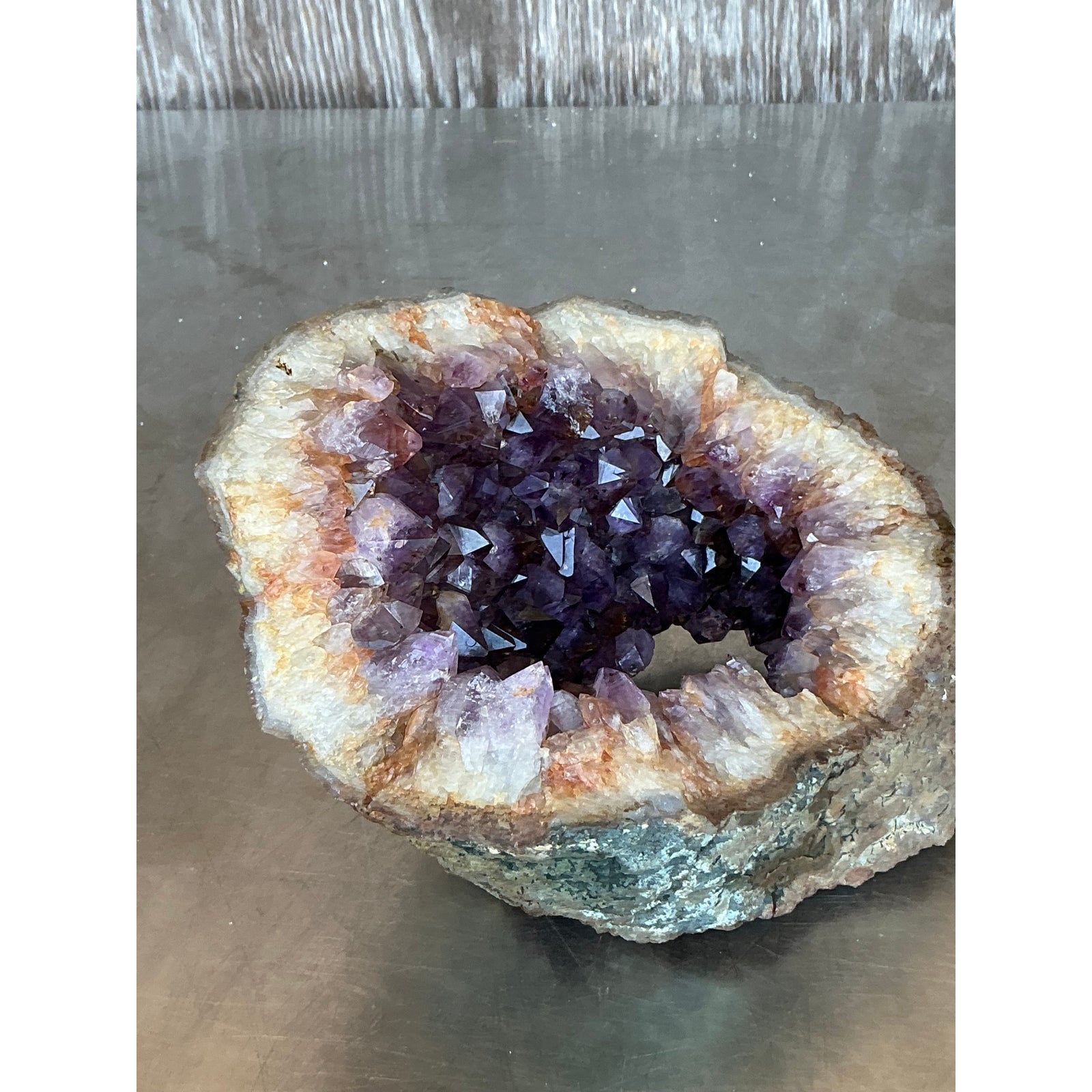 Vintage Boho Amethyst Geode - Top view