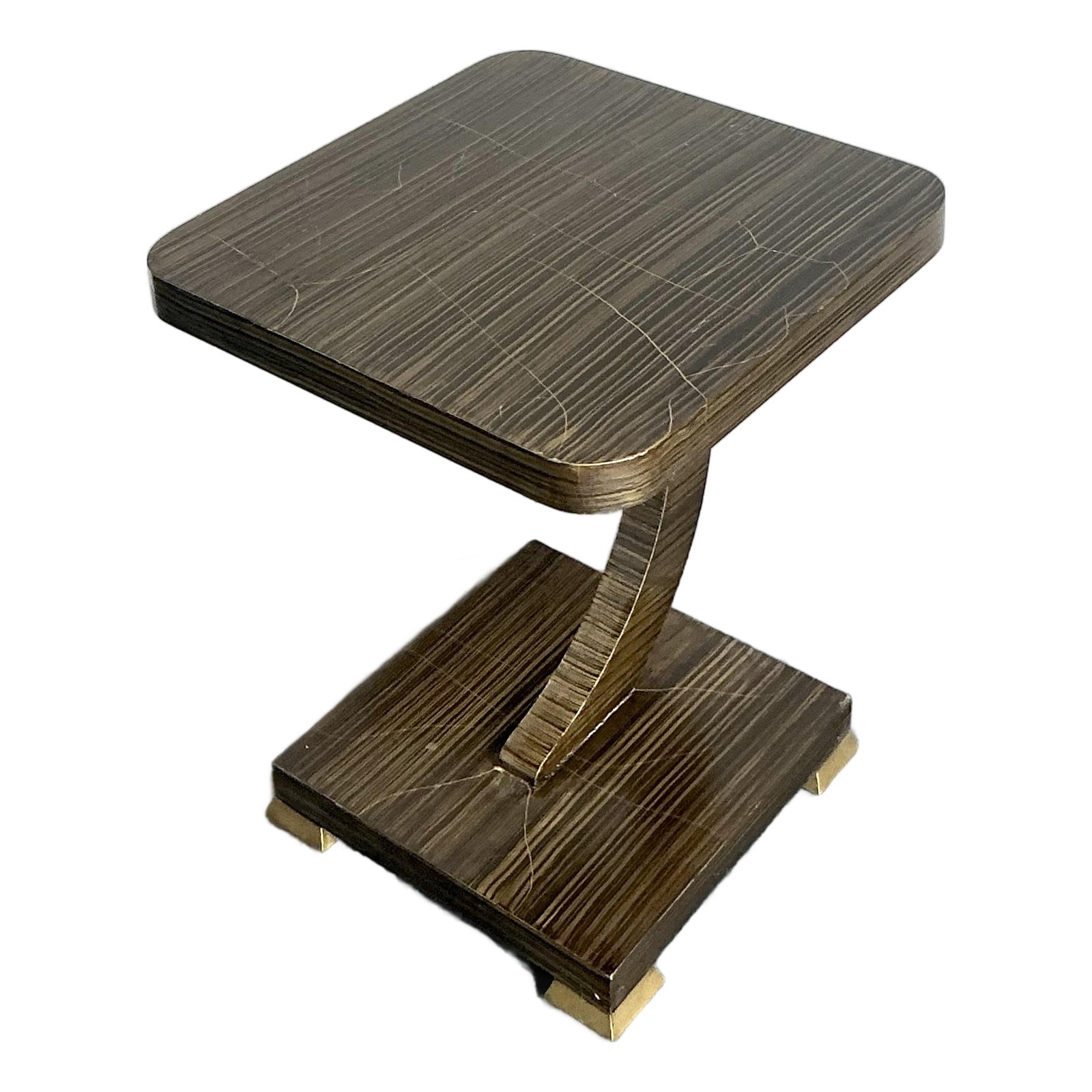 Vintage Boho Amy Howard Gilt Tipped Side Table - Detail view