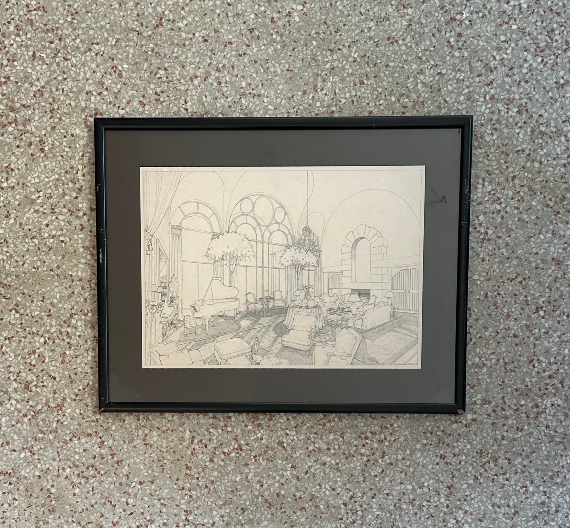 Vintage Boho Architectural Print - Detail view