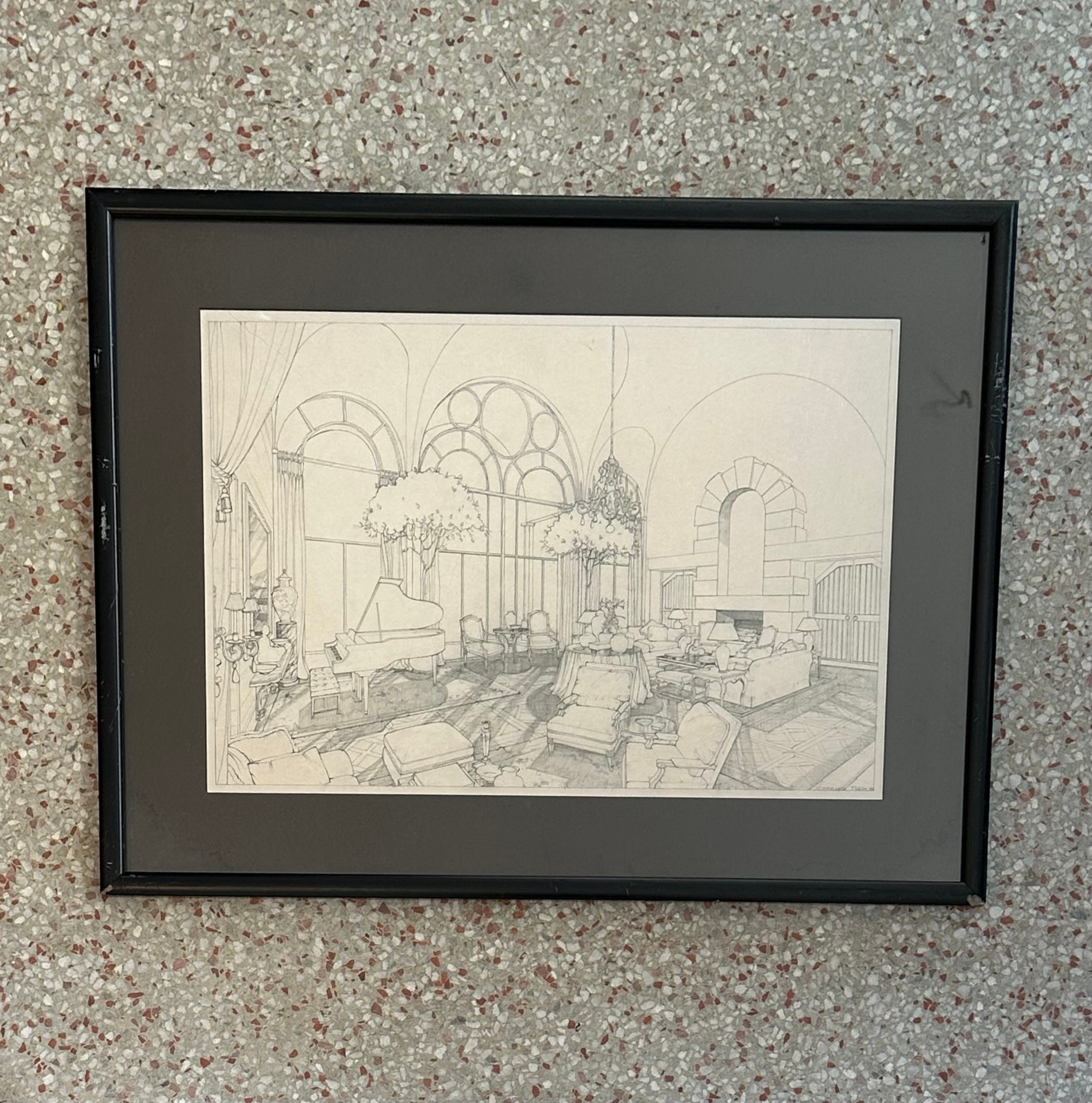 Vintage Boho Architectural Print - Side view