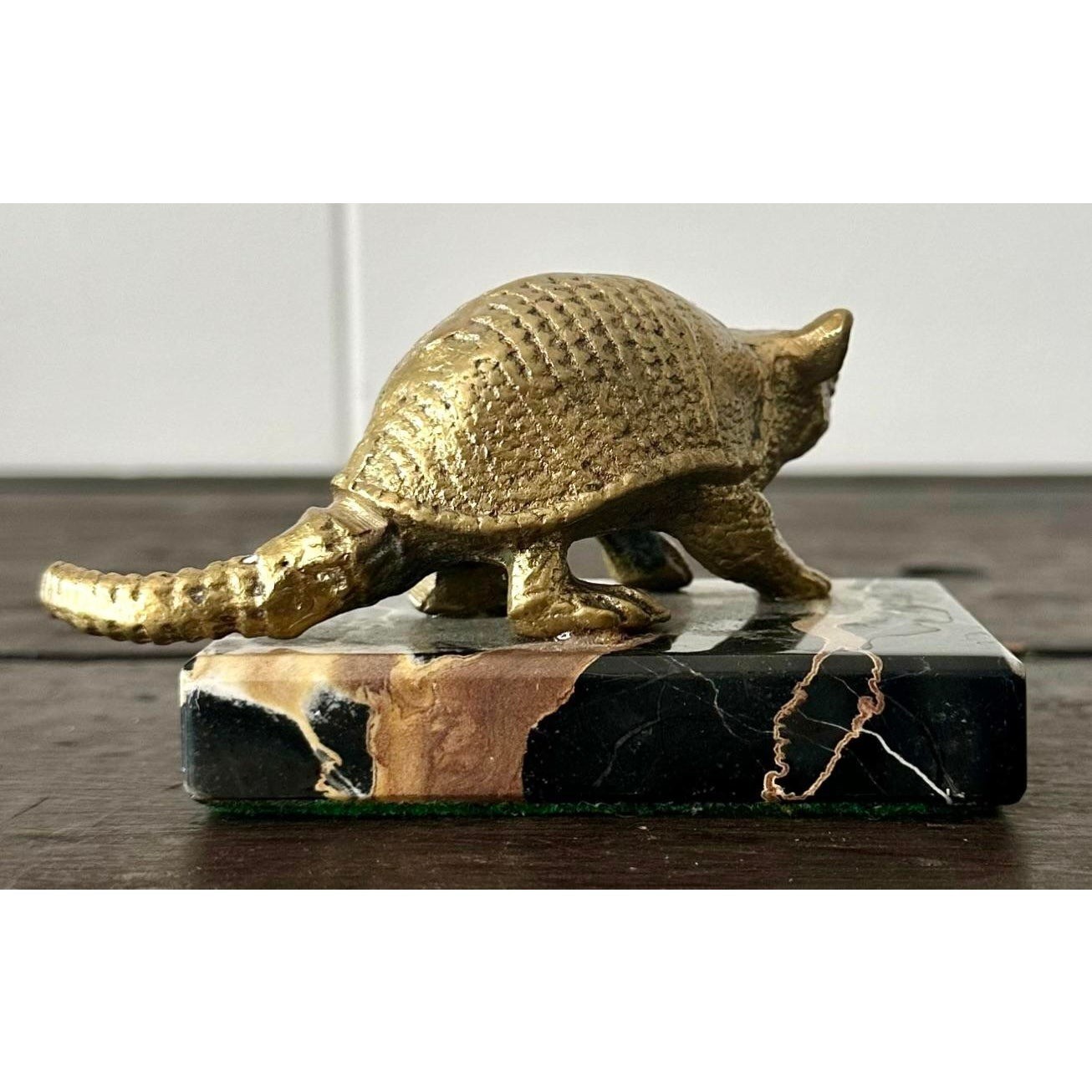 Vintage Boho Armadillo Statue - Back view