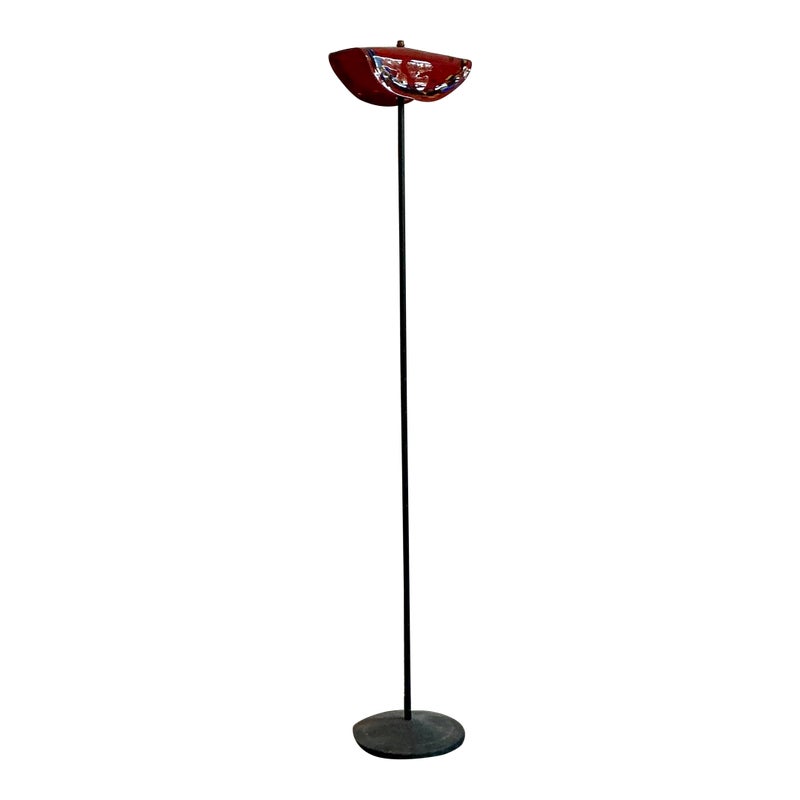 Vintage Boho Art Glass Floor Lamp After Murano - Detail view