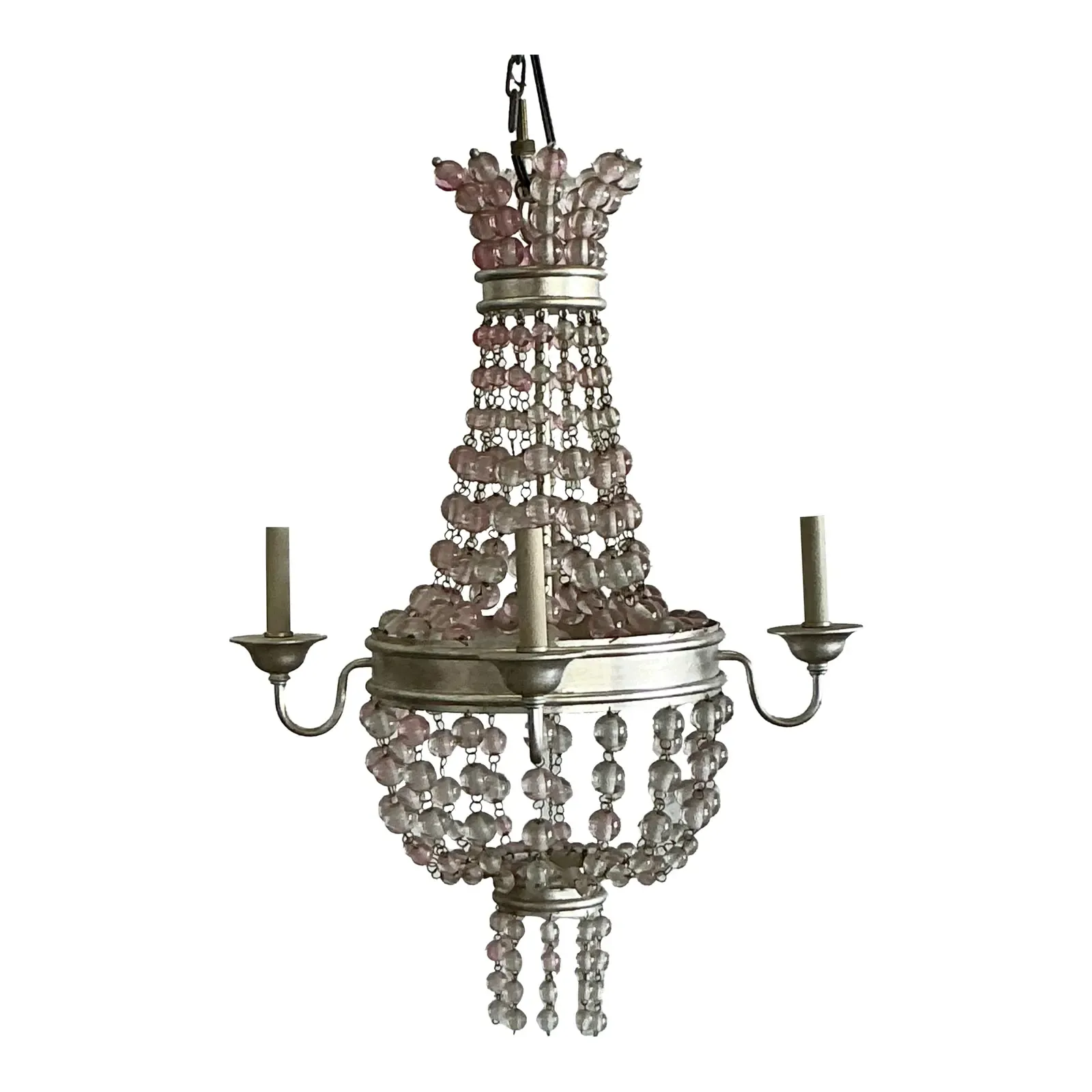 Vintage Boho Beaded Chandelier - Detail view