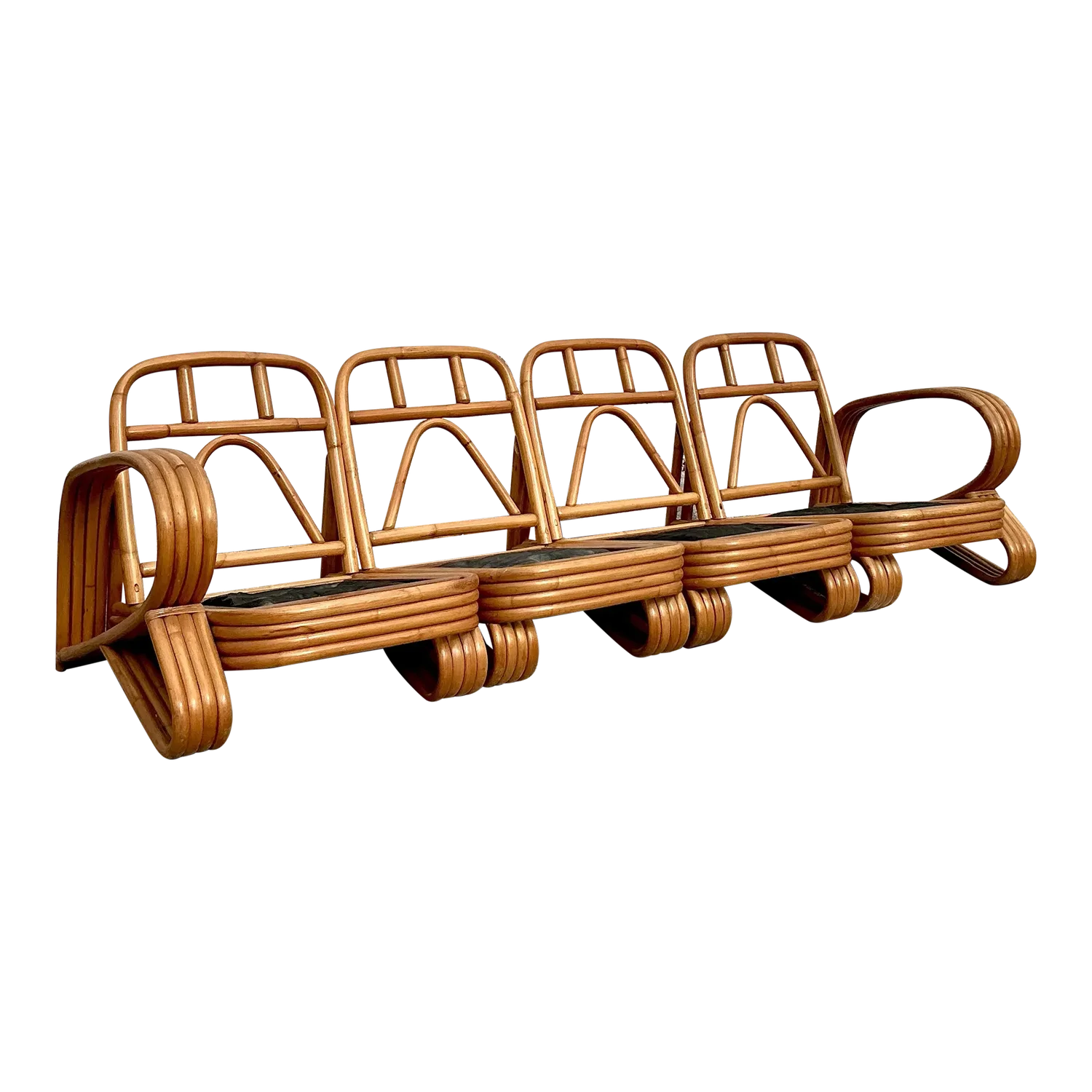Vintage Boho Beverly Hills Rattan Sofa