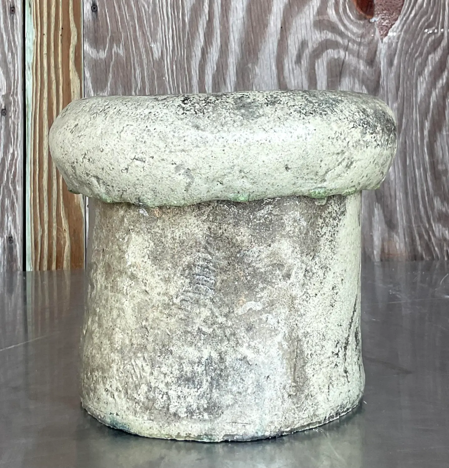 Vintage Boho Biomorphic Studio Pottery Lidded Vessel - Side view