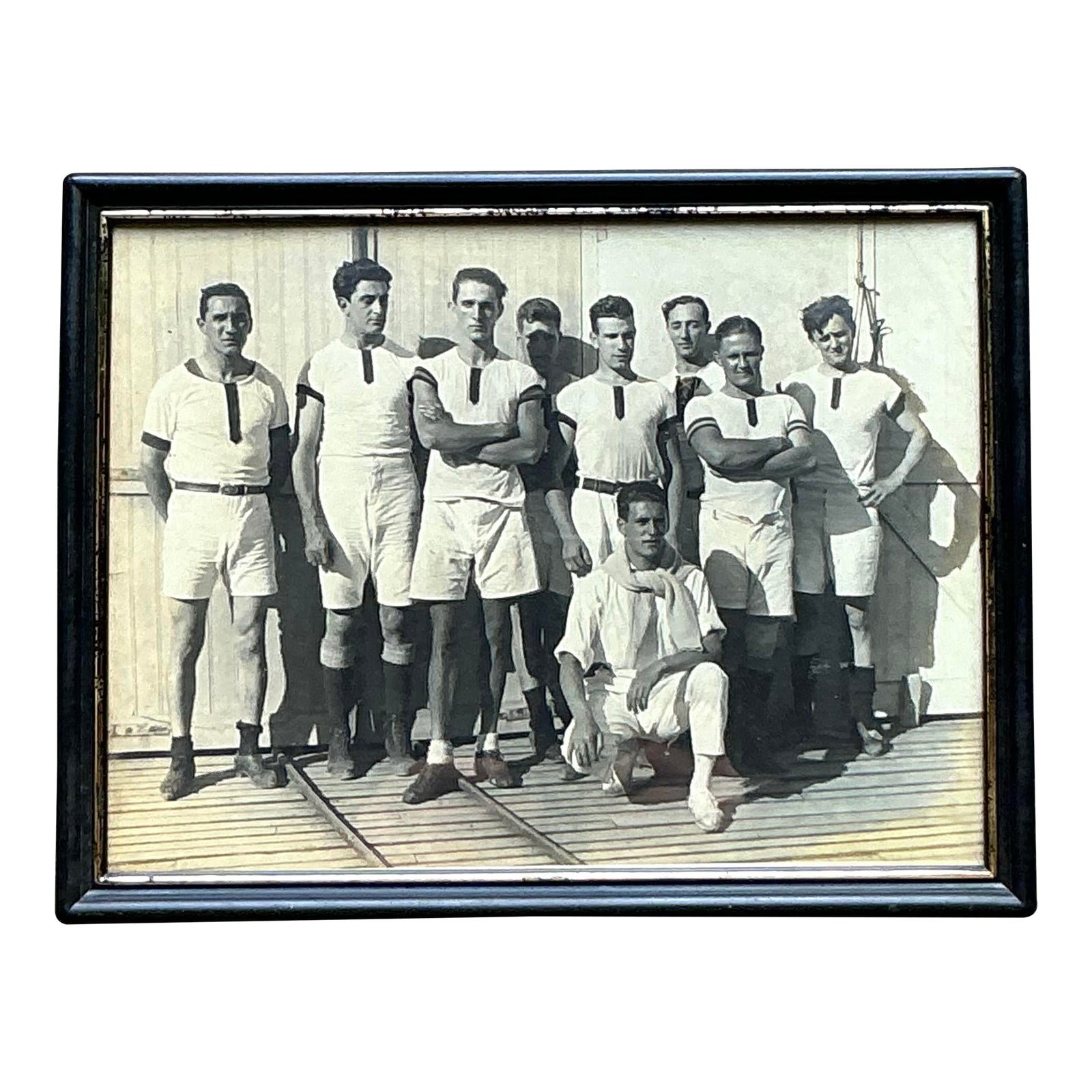 Vintage Boho Black and White Team Photo - Detail view