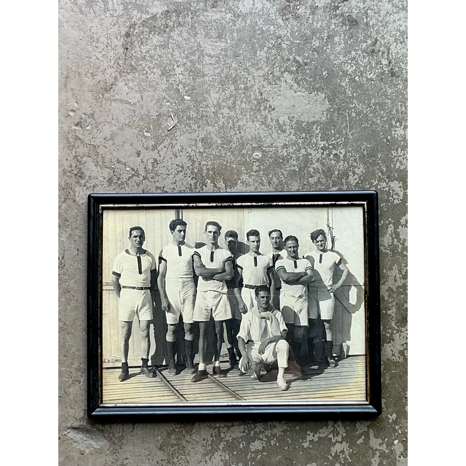 Vintage Boho Black and White Team Photo - Top view