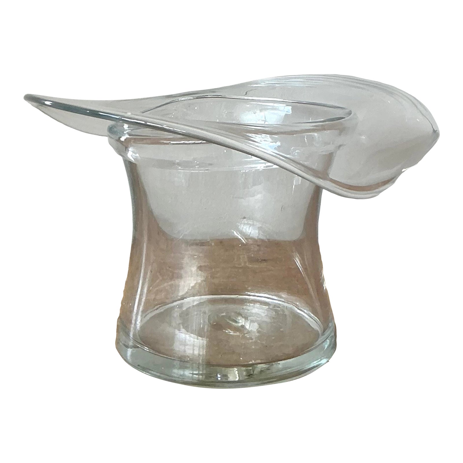 Vintage Boho Blenko Glass Top Hat Ice Bucket