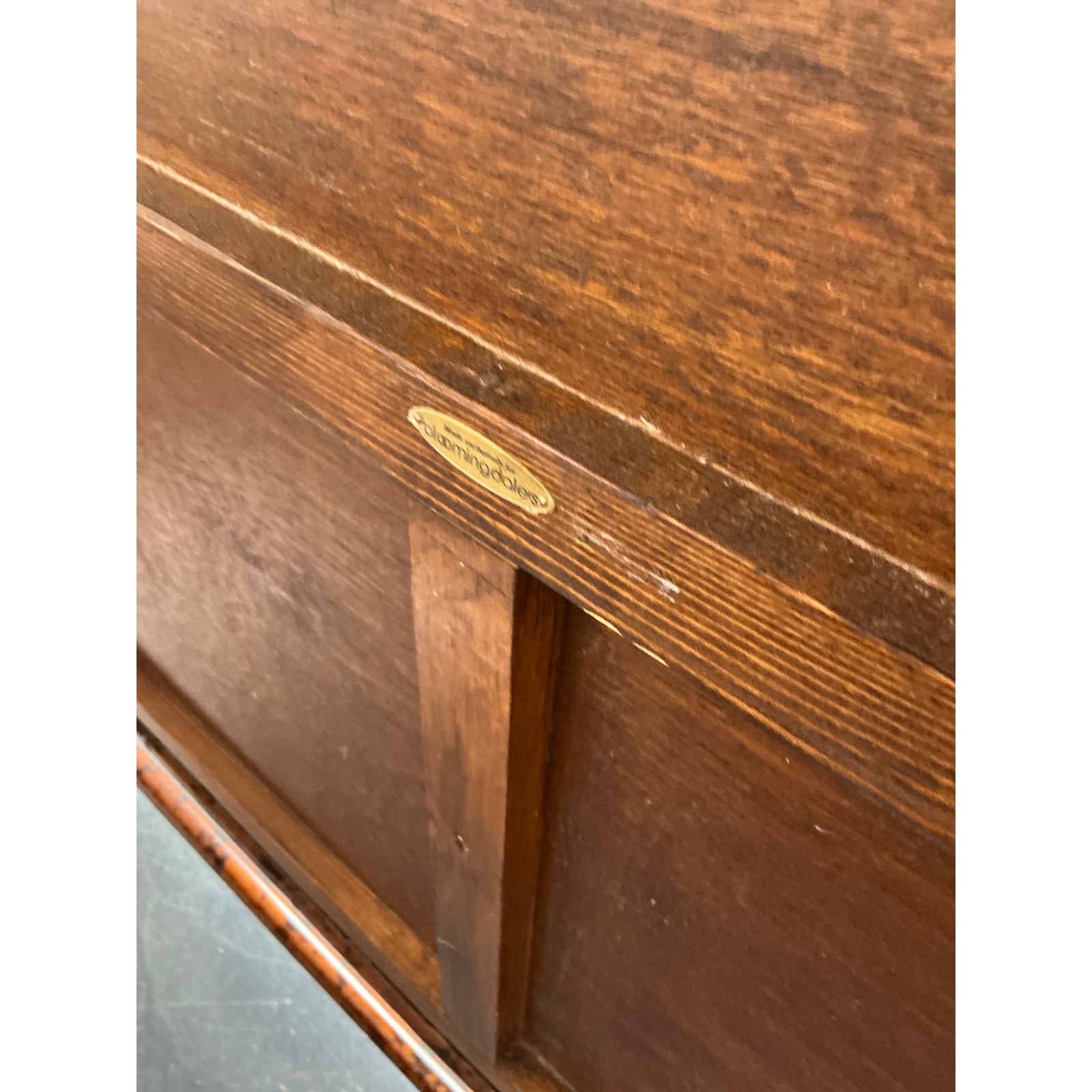 Vintage Boho Bloomingdale’s Burnt Bamboo King Bed - Top view