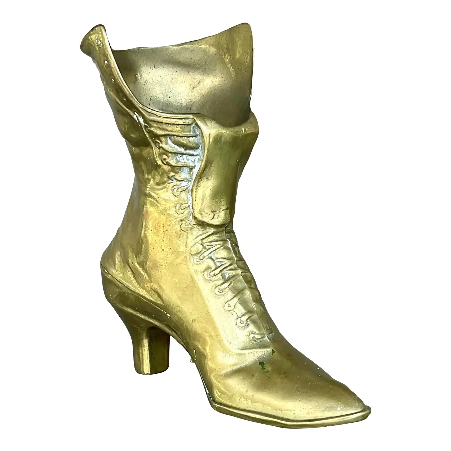 Vintage Boho Brass Victorian Boot