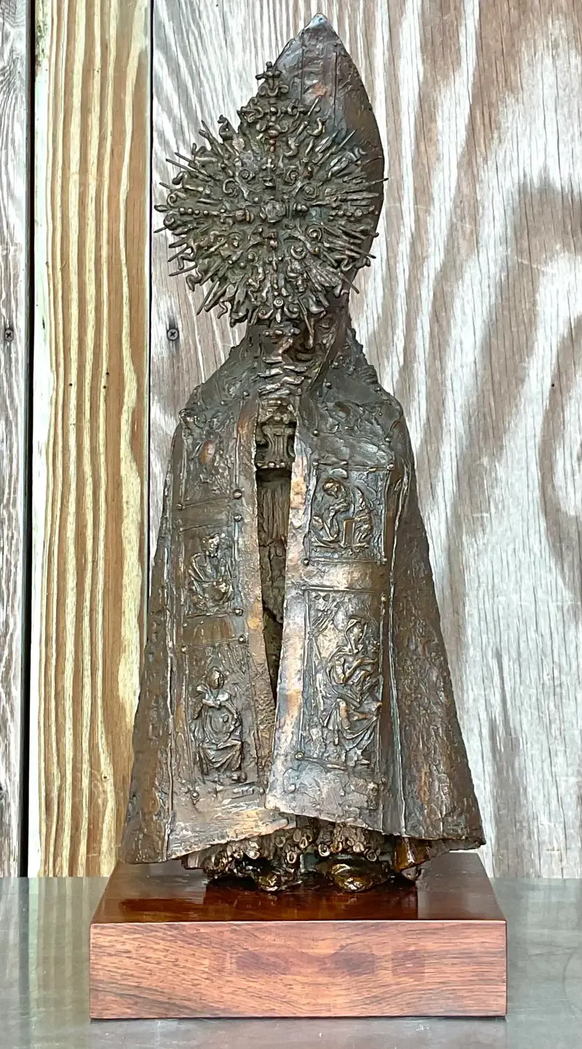 Vintage Boho Bruno Lucchesi Bronze Sculpture - Detail view