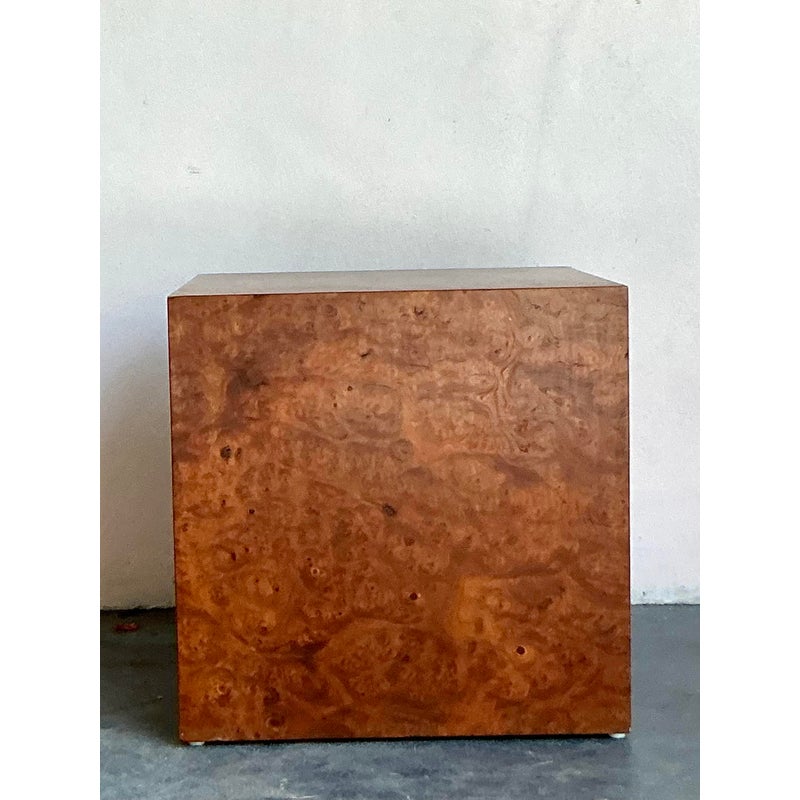 Vintage Boho Burl Wood Block - Top view