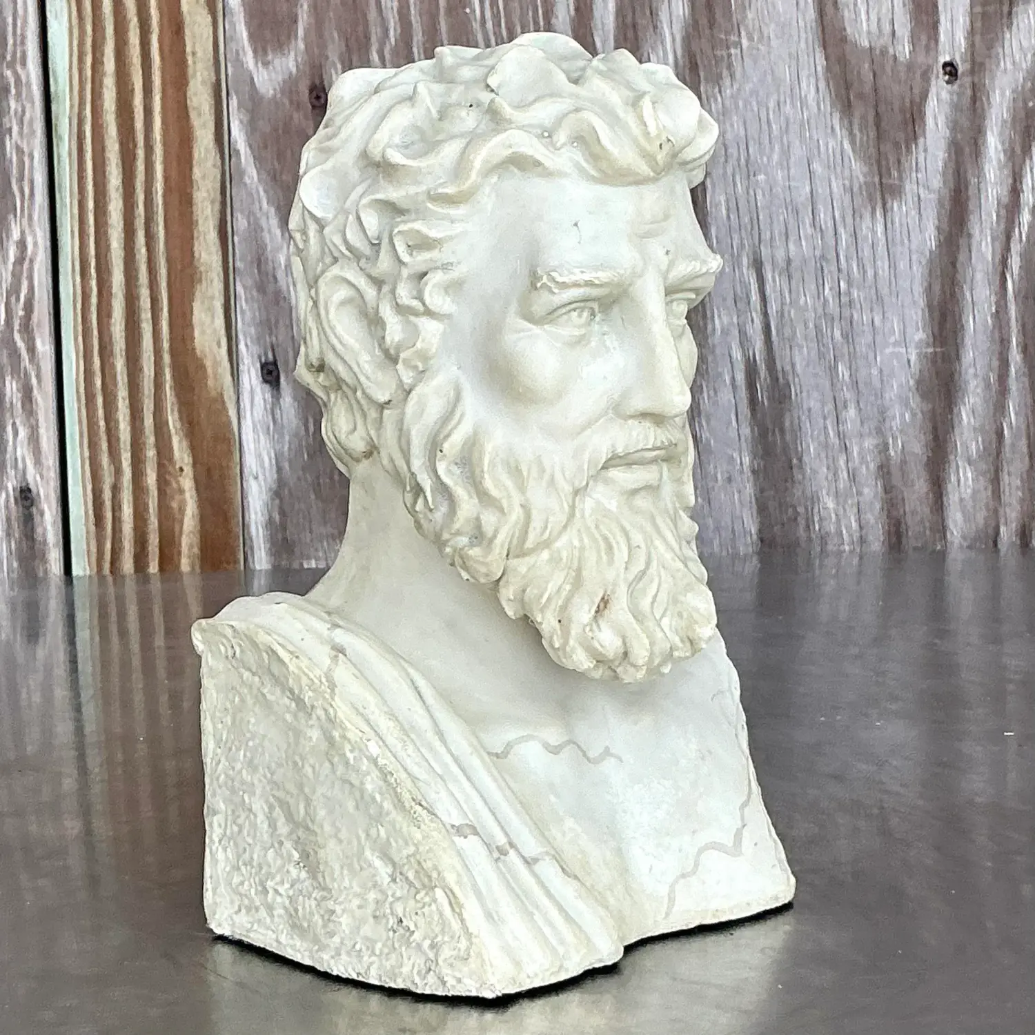 Vintage Boho Bust of Man - Back view