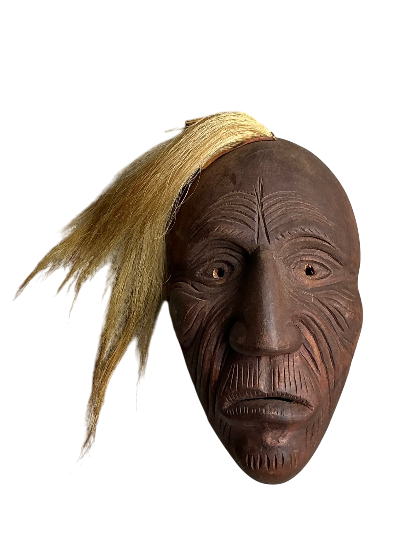 Vintage Boho Carved Face Mask
