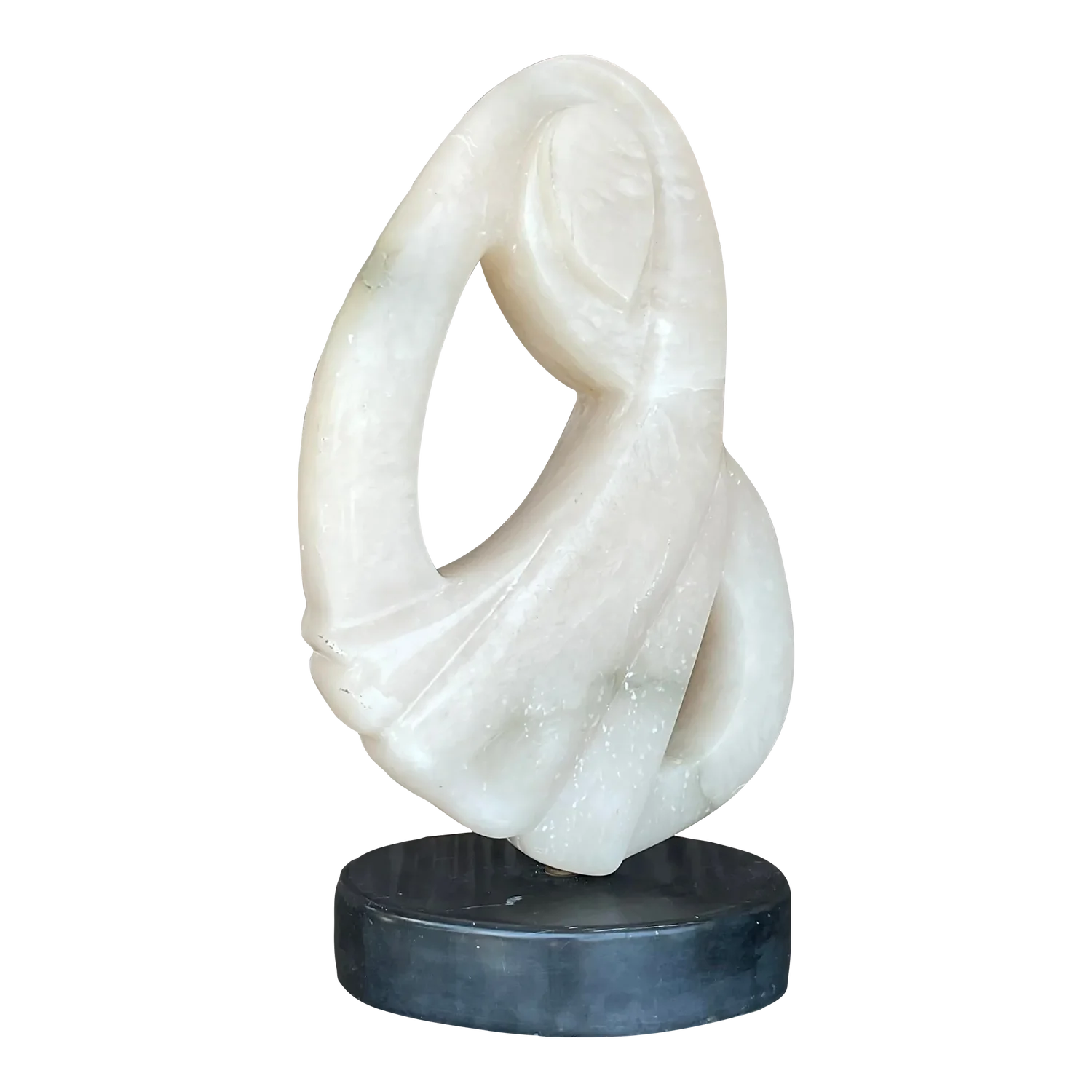 Vintage Boho Carved Stone Abstract Sculpture - Detail view