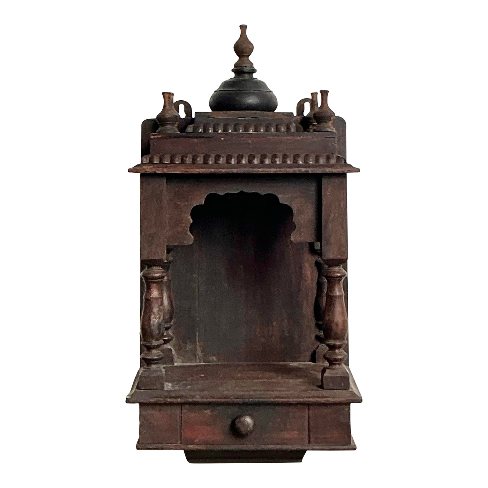 Vintage Boho Carved Wood Altar