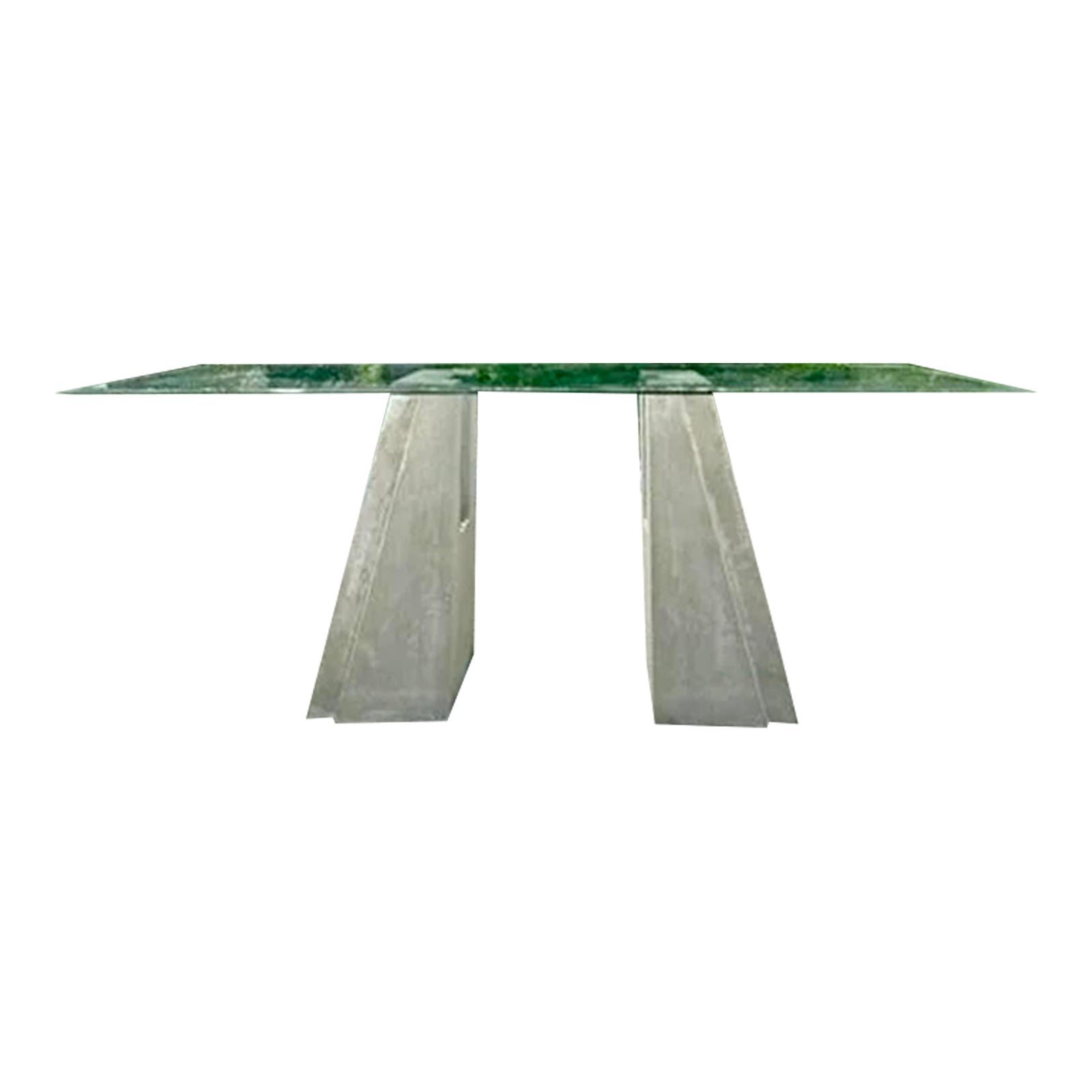 Vintage Boho Cast Concrete Dining Table