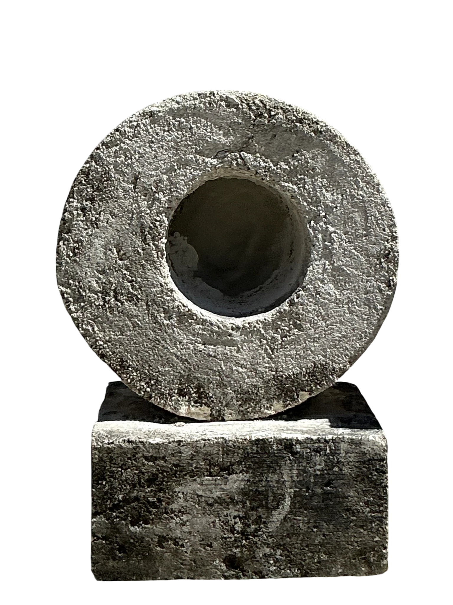 Vintage Boho Cast Concrete Sculpture - Detail view