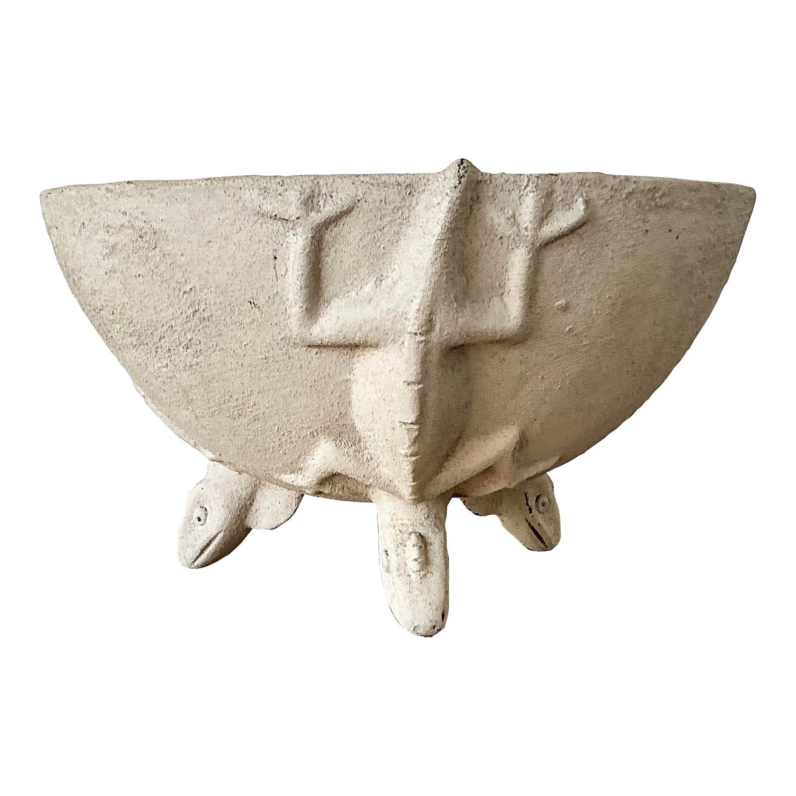 Vintage Boho Cast Lizard Ceramic Bowl