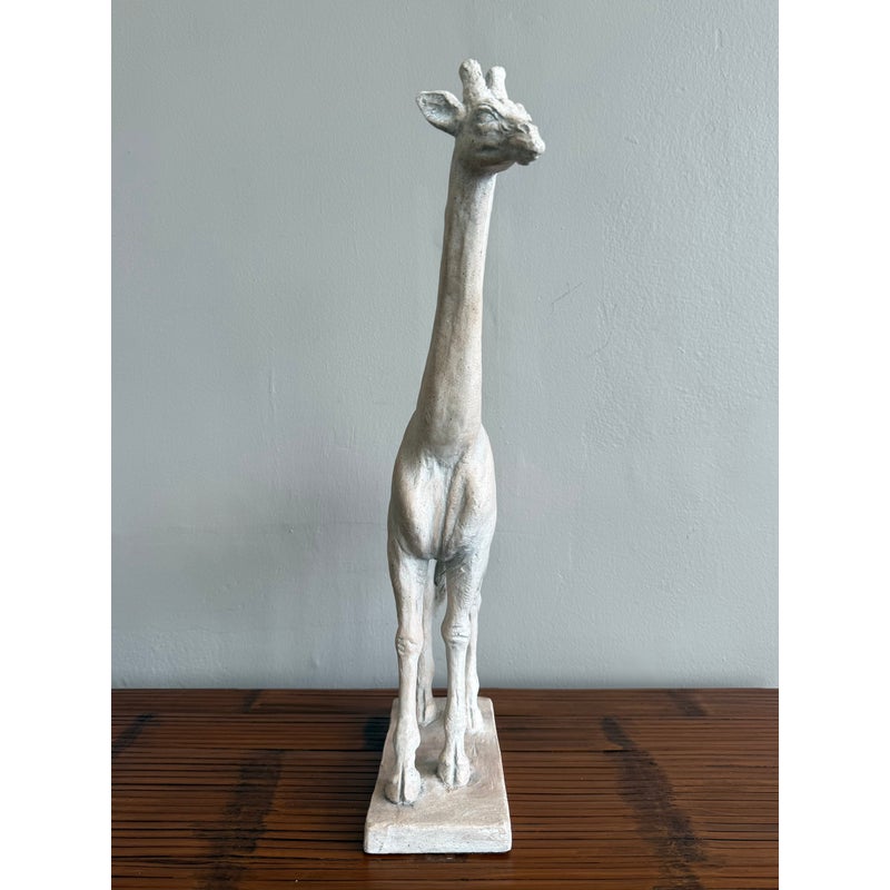 Vintage Boho Ceramic Giraffe Sculpture - Top view