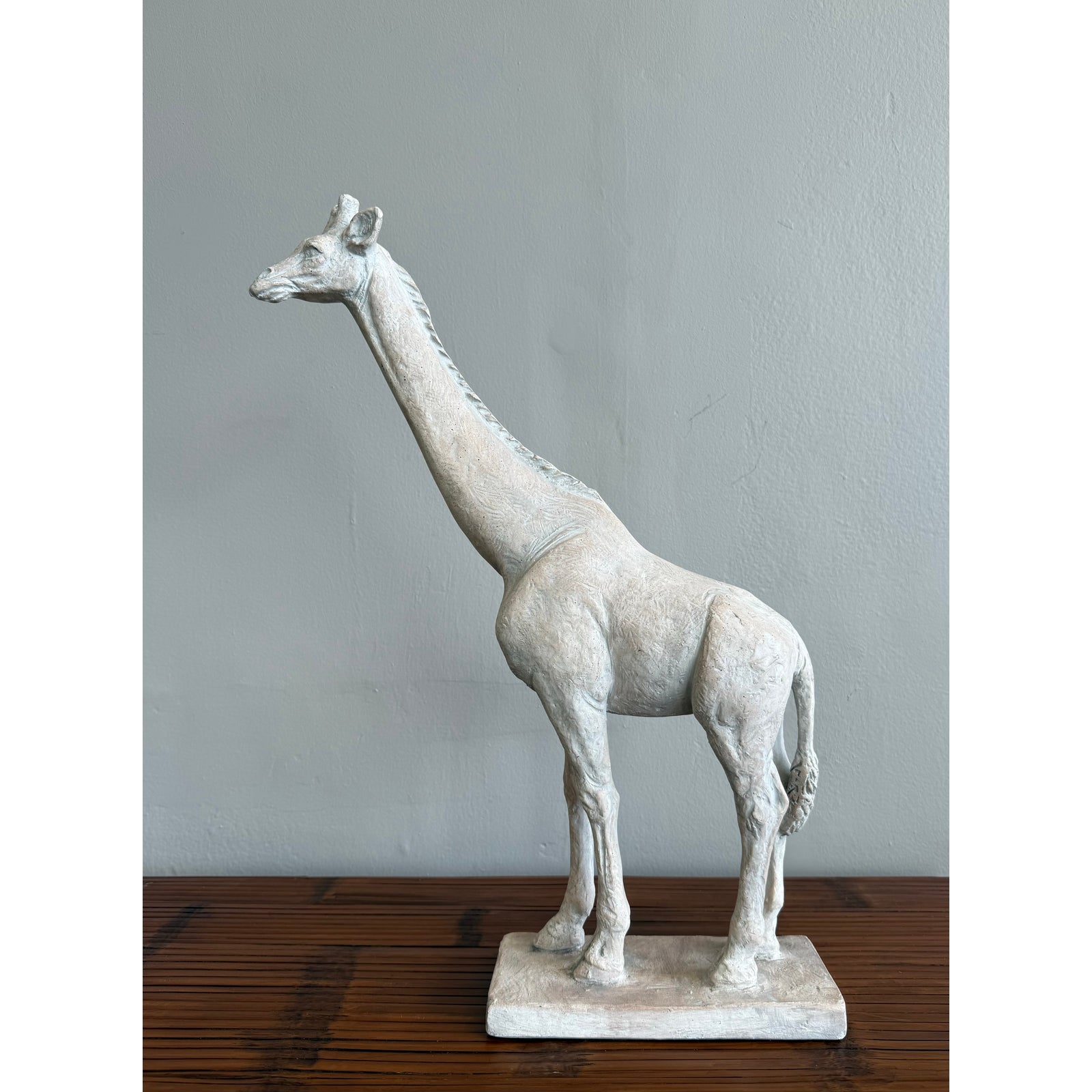 Vintage Boho Ceramic Giraffe Sculpture - Side view