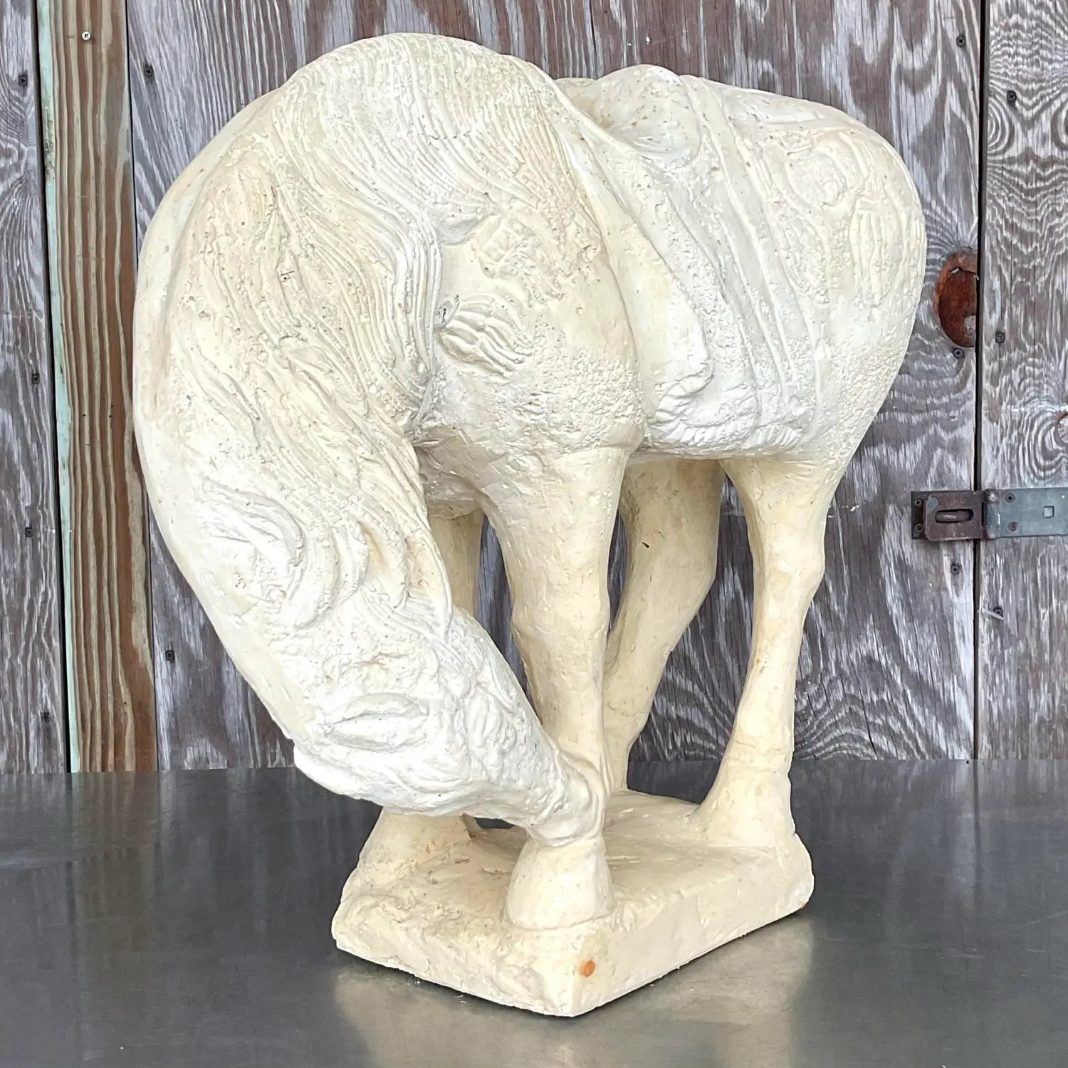 Vintage Boho Ceramic Tang Dynasty Horse - Top view