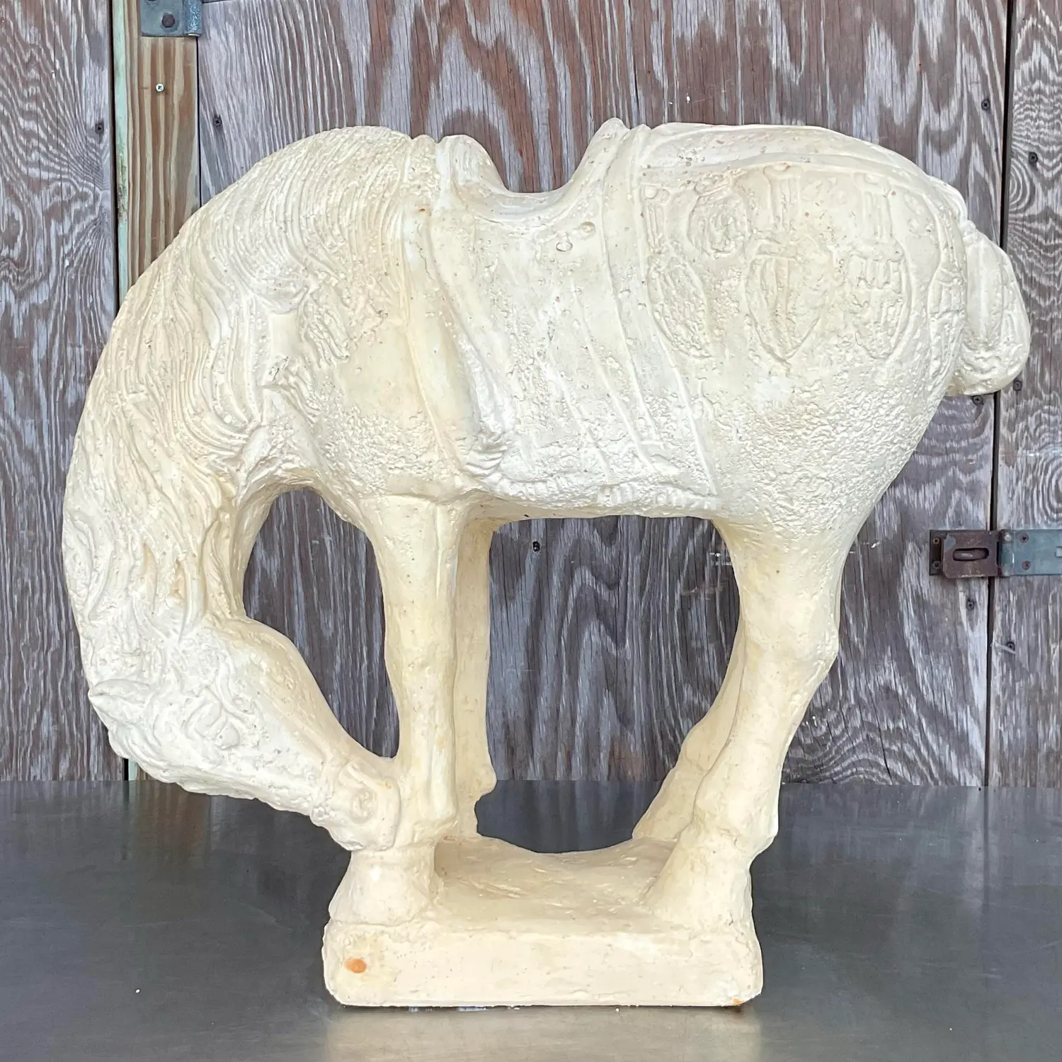 Vintage Boho Ceramic Tang Dynasty Horse - Side view