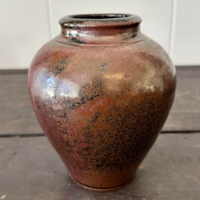Vintage Boho Ceramic Vase - Back view