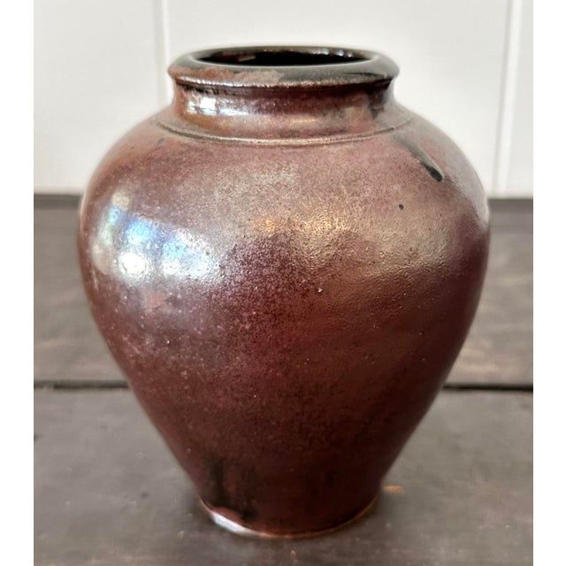 Vintage Boho Ceramic Vase - Side view