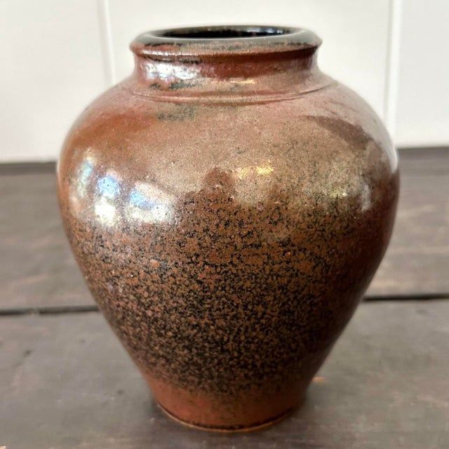 Vintage Boho Ceramic Vase - Top view