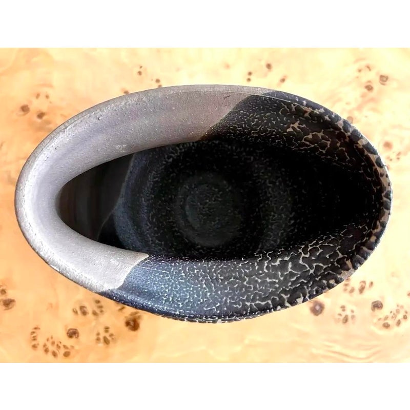 Vintage Boho Ceramic Vessel - Top view