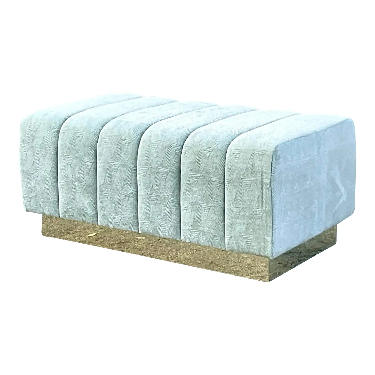Vintage Boho Channel Tufted Ottoman