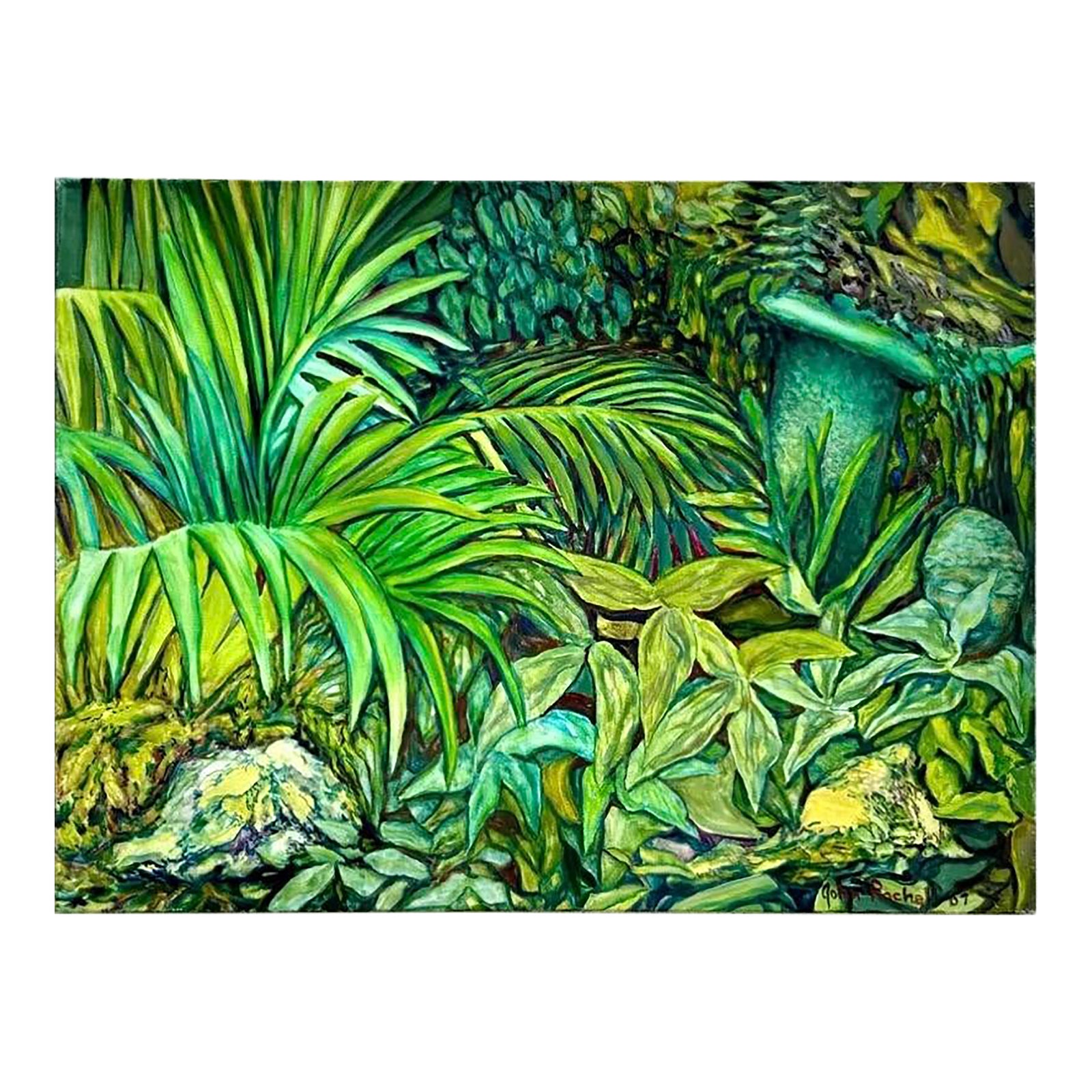 Vintage Boho Chic Landscape Painting