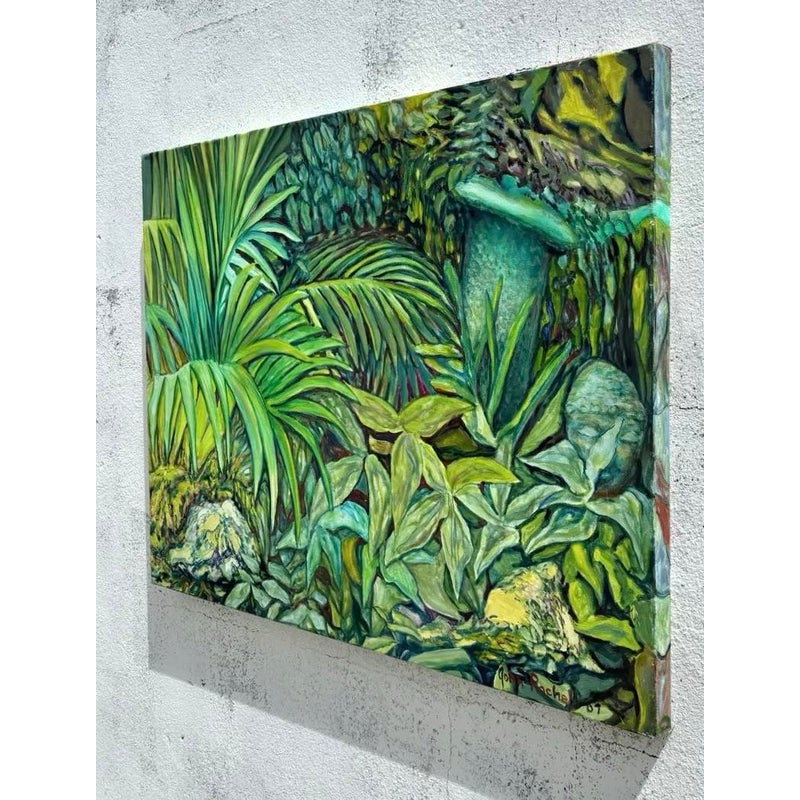 Vintage Boho Chic Landscape Painting - Top view
