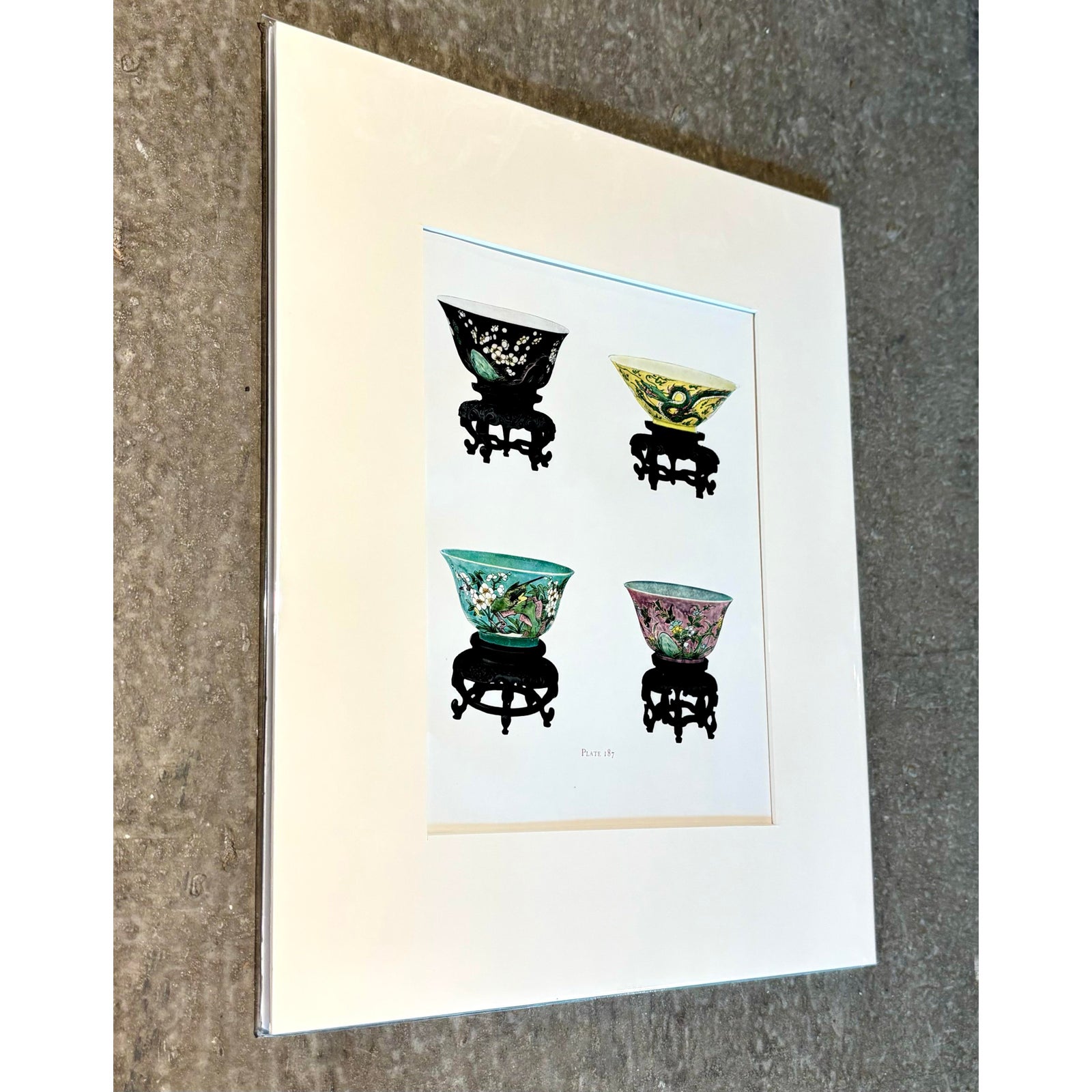 Vintage Boho Chinese Porcelain Print - Top view